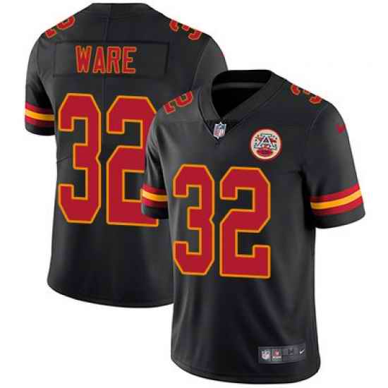 Nike Chiefs #32 Spencer Ware Black Mens Stitched NFL Limited Rush Jersey